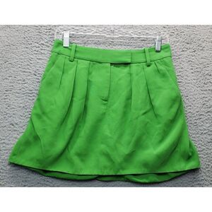Diane von Furstenberg A Line Skirt Women Size 0 Green Pintuck Detail Regular Fit